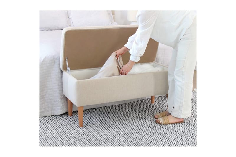 Sufian Sittpuff Utomhus 43 cm - Cremevit - Möbler - Stolar & fåtöljer - Pall & puff - Sittpuff