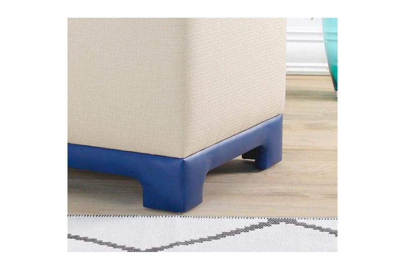 Sufian Sittpuff Utomhus 50 cm - Blå/Cremevit - Möbler - Stolar & fåtöljer - Pall & puff - Sittpuff