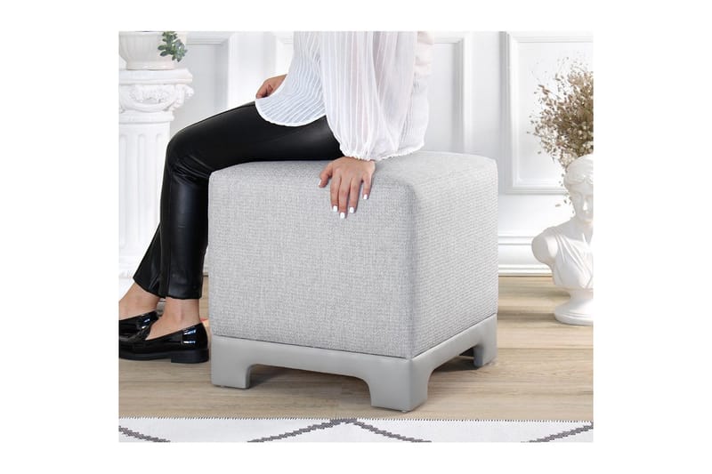 Sufian Sittpuff Utomhus 50 cm - Grå - Möbler - Stolar & fåtöljer - Pall & puff - Sittpuff