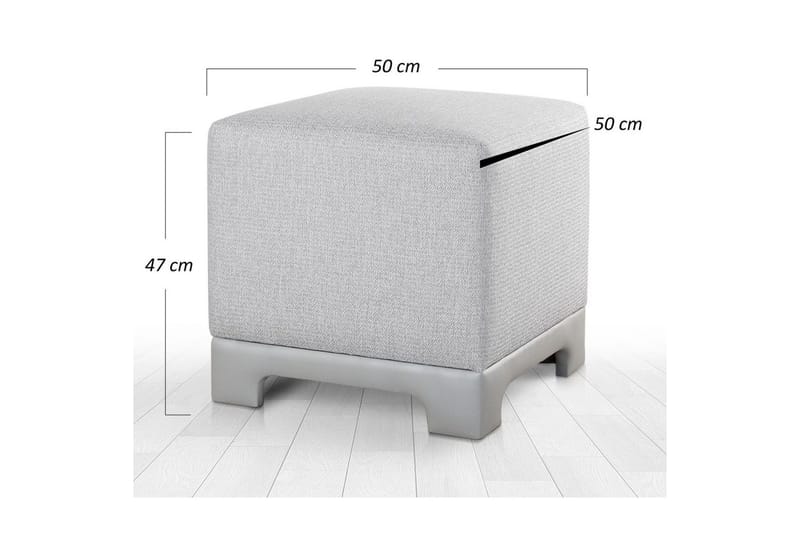 Sufian Sittpuff Utomhus 50 cm - Grå - Möbler - Stolar & fåtöljer - Pall & puff - Sittpuff
