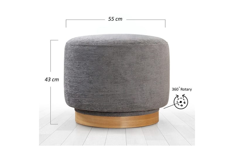 Sufian Sittpuff Utomhus 55 cm - Antracit - Möbler - Stolar & fåtöljer - Pall & puff - Sittpuff