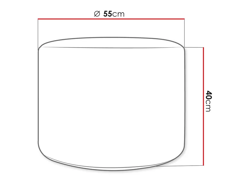 Teylor Sittpuff 55 cm - Beige - Möbler - Stolar & fåtöljer - Pall & puff - Sittpuff