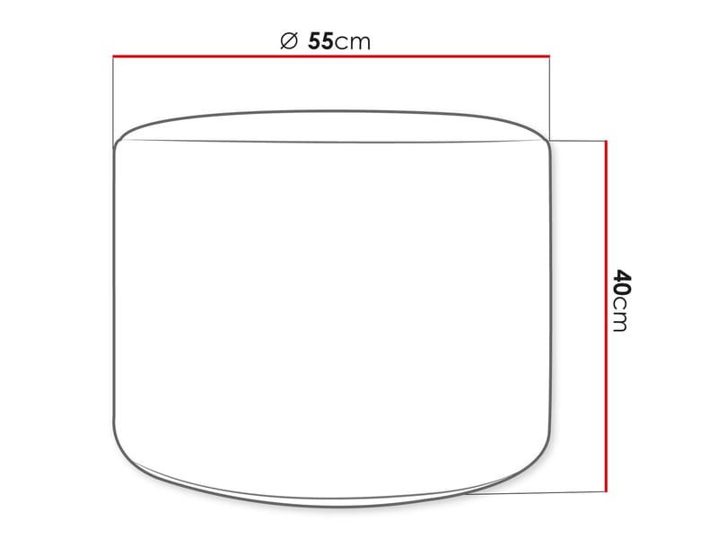 Teylor Sittpuff 55 cm - Grå - Möbler - Stolar & fåtöljer - Pall & puff - Sittpuff