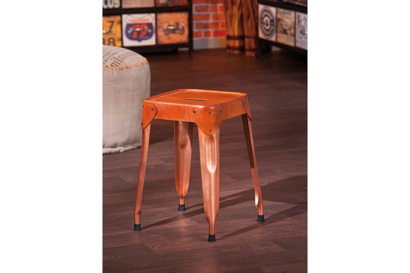 Torquilla Pall 4-Pack - Koppar/Läder - Möbler - Stolar & fåtöljer - Pall & puff