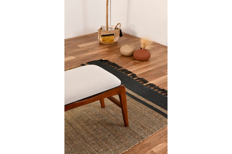 Touch Sittpall 120 cm - Valnöt/Cream - Möbler - Stolar & fåtöljer - Pall & puff - Fotpall - Bäddbar fotpall