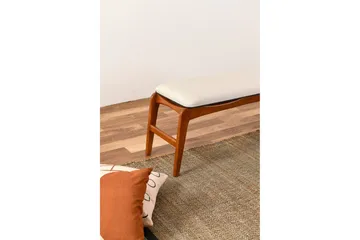 Touch Sittpall 120 cm - Valnöt/Cream - Möbler - Stolar & fåtöljer - Pall & puff - Fotpall - Bäddbar fotpall