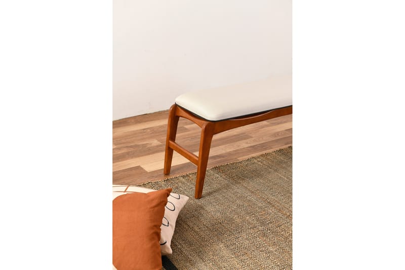 Touch Sittpall 120 cm - Valnöt/Cream - Möbler - Stolar & fåtöljer - Pall & puff - Fotpall - Bäddbar fotpall