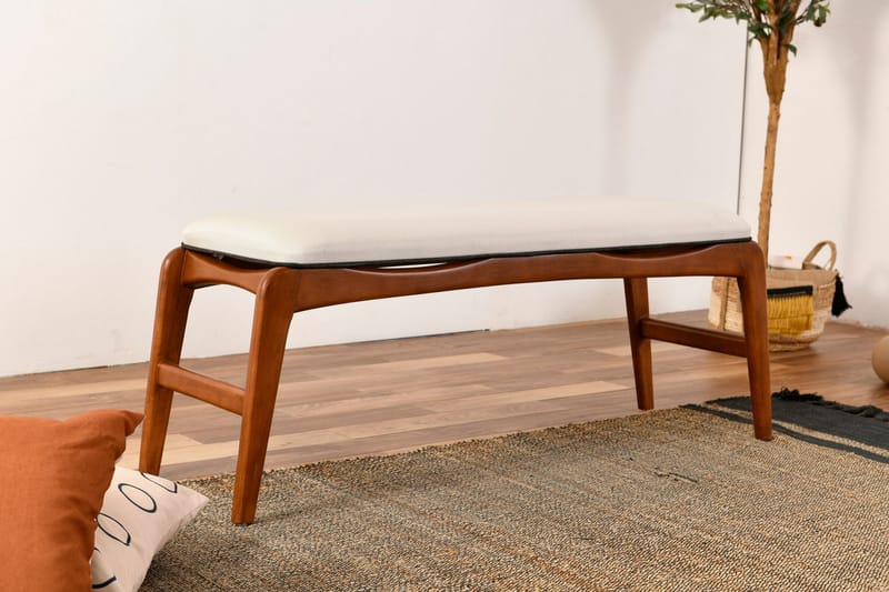 Touch Sittpall 120 cm - Valnöt/Cream - Möbler - Stolar & fåtöljer - Pall & puff