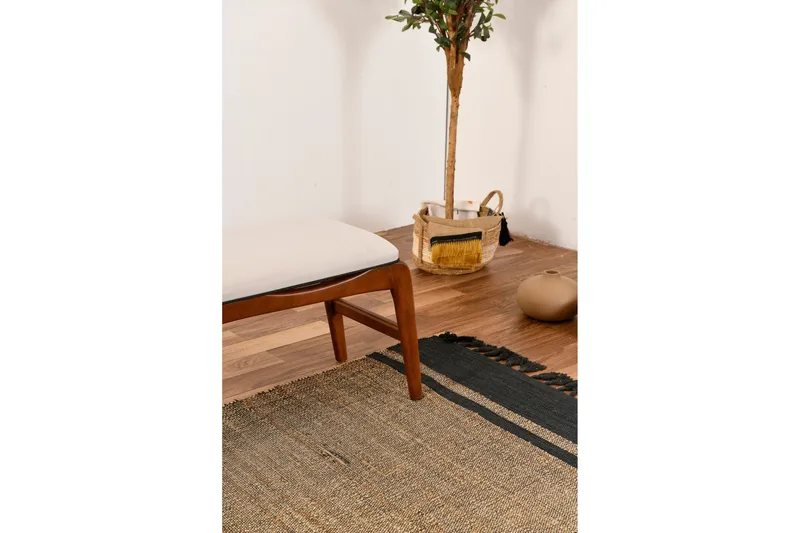 Touch Sittpall 120 cm - Valnöt/Cream - Möbler - Stolar & fåtöljer - Pall & puff - Fotpall - Bäddbar fotpall