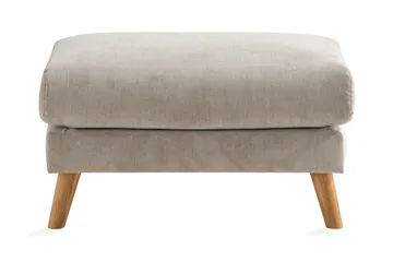 Trend Lyx Fotpall - Beige/Ek - Möbler - Stolar & fåtöljer - Pall & puff - Fotpall