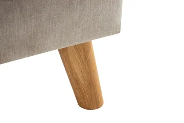 Trend Lyx Fotpall - Beige/Ek - Möbler - Stolar & fåtöljer - Pall & puff - Fotpall