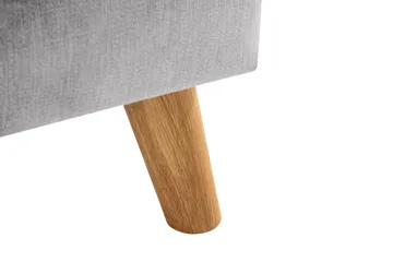 Trend Lyx Fotpall - Ljusgrå/Ek - Möbler - Stolar & fåtöljer - Pall & puff - Fotpall