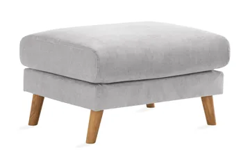 Trend Lyx Fotpall - Ljusgrå/Ek - Möbler - Stolar & fåtöljer - Pall & puff - Fotpall