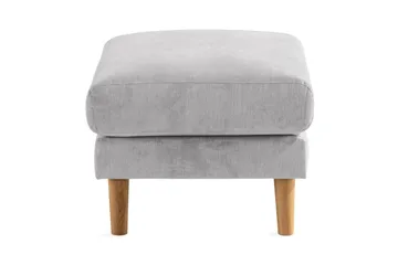 Trend Lyx Fotpall - Ljusgrå/Ek - Möbler - Stolar & fåtöljer - Pall & puff - Fotpall