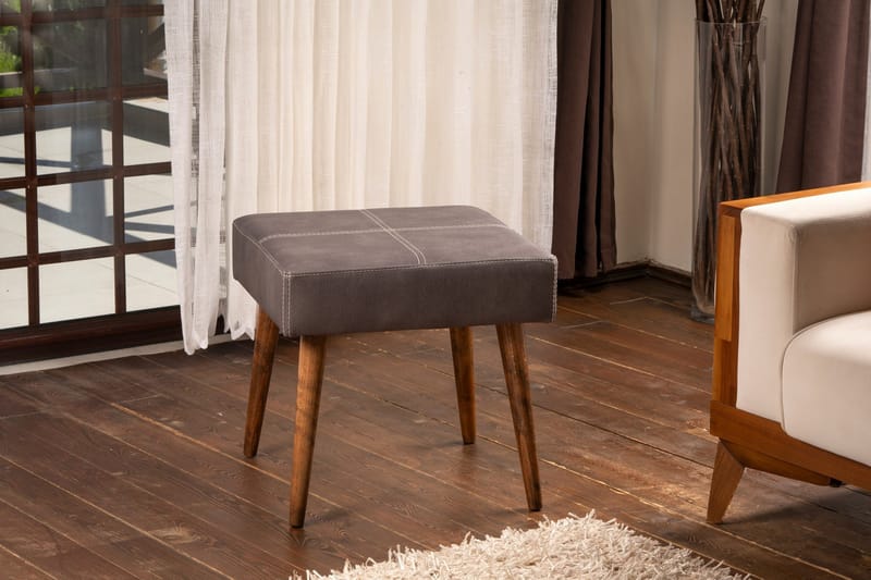 Urgnano Sittpall - Antracit/Natur - Möbler - Stolar & fåtöljer - Pall & puff
