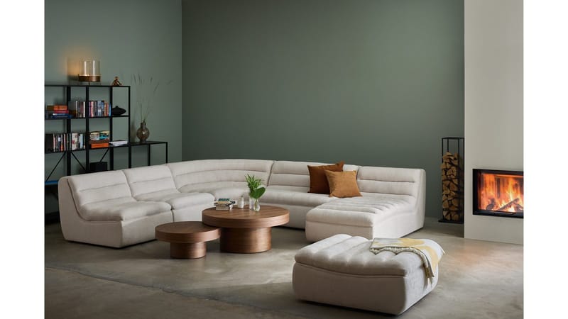 Valdoro Fotpall i tyg 120 cm - Beige - Möbler - Stolar & fåtöljer - Pall & puff - Fotpall