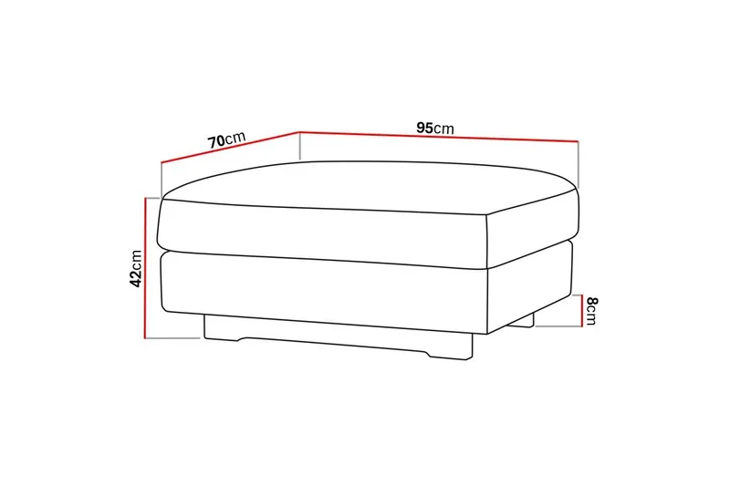 Valencia Fotpall - Beige - Möbler - Stolar & fåtöljer - Pall & puff - Fotpall