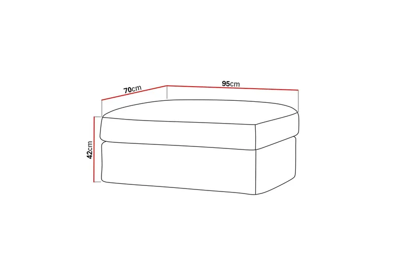 Valencia Fotpall med avtagbar och tvättbar klädsel - Beige - Möbler - Stolar & fåtöljer - Pall & puff - Fotpall