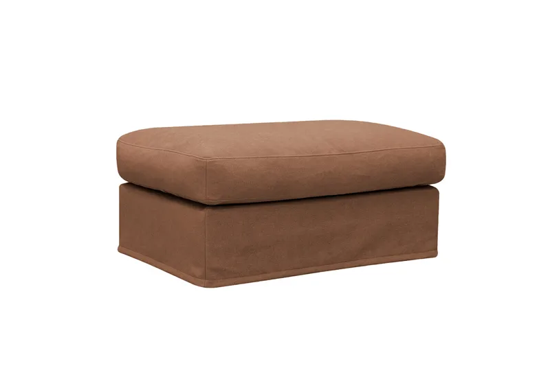 Valencia Fotpall med avtagbar och tvättbar klädsel - Rostbrun - Möbler - Stolar & fåtöljer - Pall & puff - Fotpall