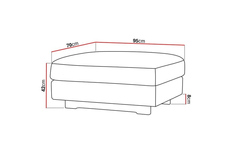 Valencia Fotpall - Offwhite - Möbler - Stolar & fåtöljer - Pall & puff - Fotpall