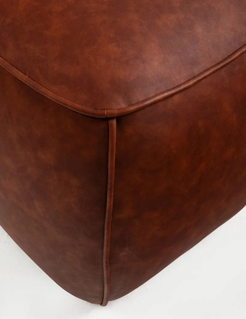 Valnor Sittpuff 40 cm Konstläder - Brun - Möbler - Stolar & fåtöljer - Pall & puff - Sittpuff