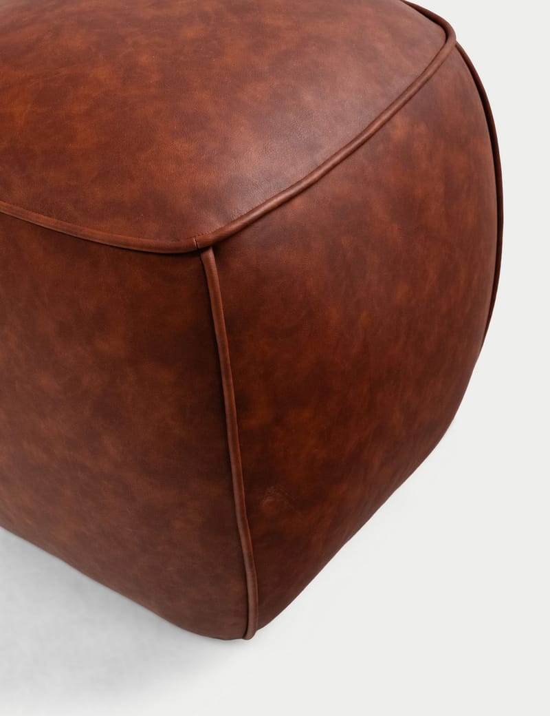 Valnor Sittpuff 40 cm Konstläder - Brun - Möbler - Stolar & fåtöljer - Pall & puff - Sittpuff