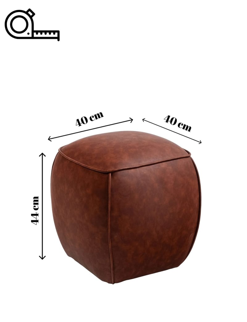 Valnor Sittpuff 40 cm Konstläder - Brun - Möbler - Stolar & fåtöljer - Pall & puff - Sittpuff