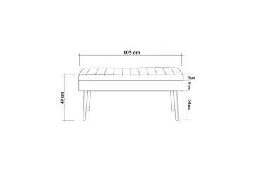Valsot Sittpall 90 cm - Valnöt - Möbler - Stolar & fåtöljer - Pall & puff - Fotpall - Bäddbar fotpall