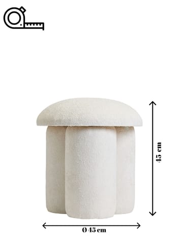 Vynor Sittpuff 45 cm Rund - Vit - Möbler - Stolar & fåtöljer - Pall & puff - Sittpuff