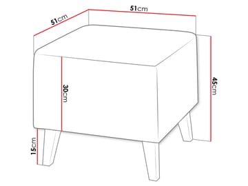 Waldsten Fotpall 51 cm - gul - Möbler - Stolar & fåtöljer - Pall & puff - Fotpall