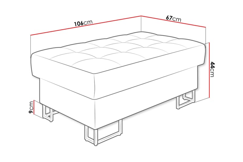 Warwick Sittpuff - Vit - Möbler - Stolar & fåtöljer - Pall & puff - Sittpuff
