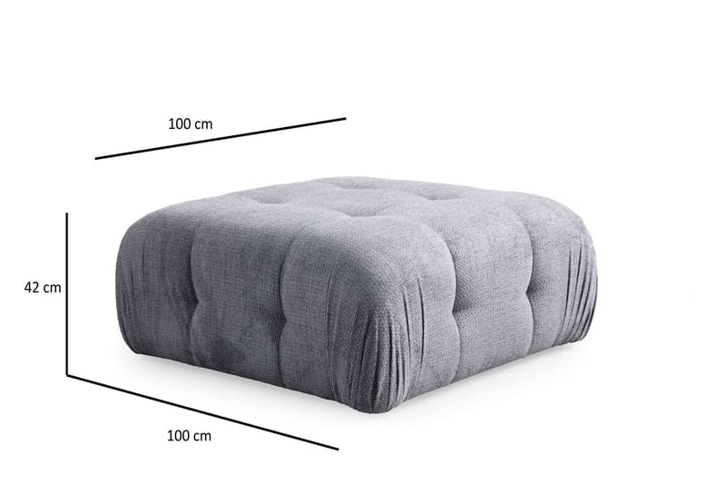 Yvara Sittpuff 100 cm - Grå - Möbler - Stolar & fåtöljer - Pall & puff - Sittpuff