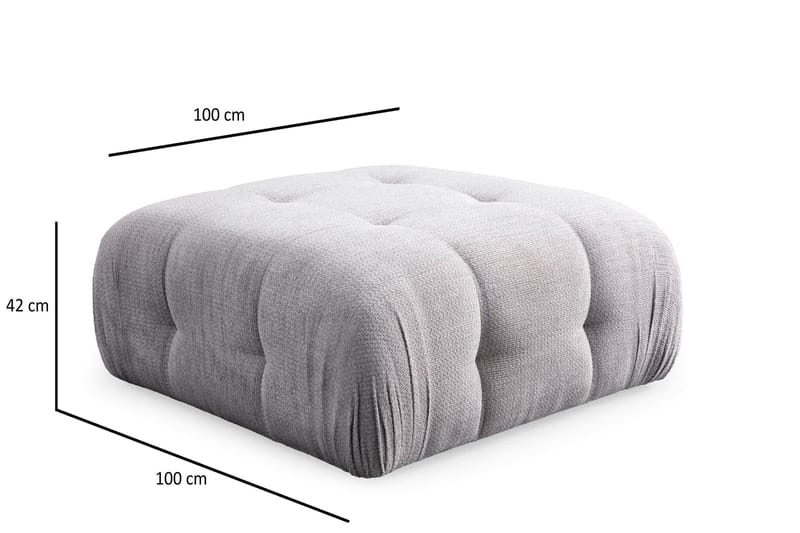 Yvara Sittpuff 100 cm - Ljusgrå - Möbler - Stolar & fåtöljer - Pall & puff - Sittpuff