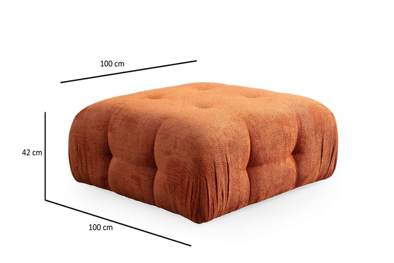 Yvara Sittpuff 100 cm - Orange - Möbler - Stolar & fåtöljer - Pall & puff - Sittpuff
