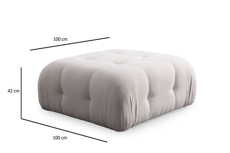 Yvara Sittpuff 100 cm - Vit - Möbler - Stolar & fåtöljer - Pall & puff - Sittpuff