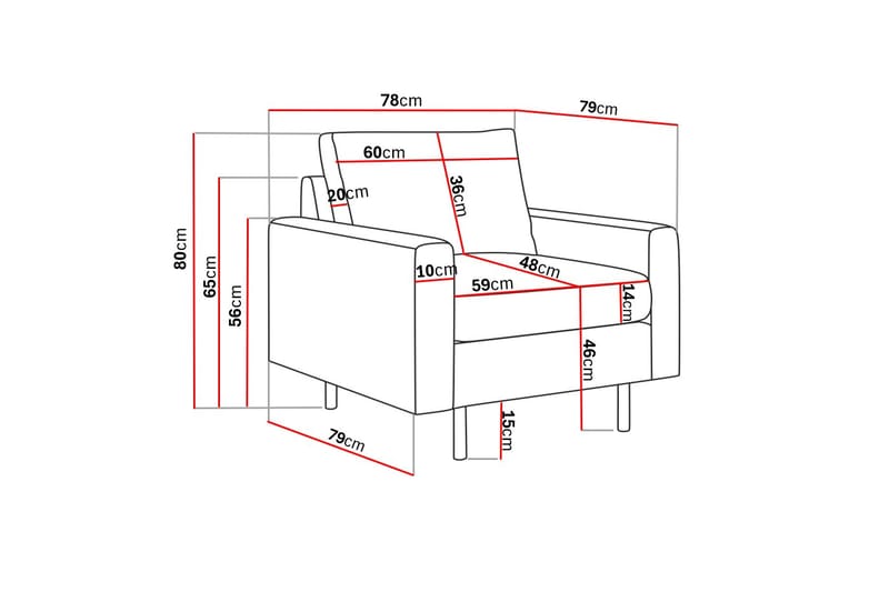 Peppe Manchester Fåtölj 76 cm Bred - Greige - Möbler - Stolar & fåtöljer - Fåtölj