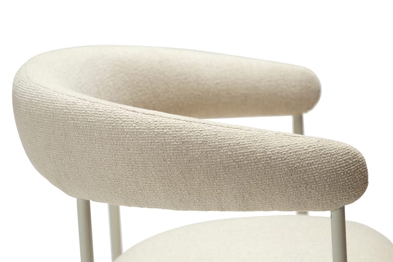 Plenti karmstol - Vit bouclé/cashmere - cashmere - Möbler - Stolar & fåtöljer - Matstol & köksstol