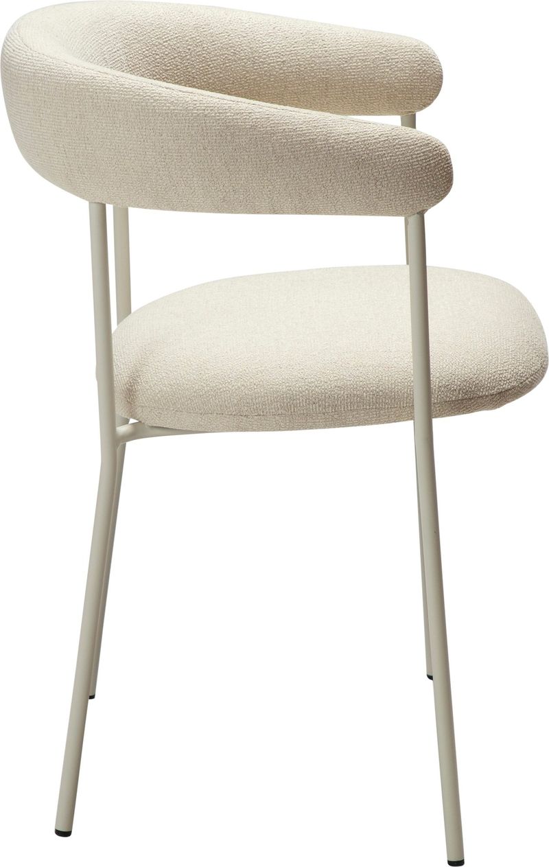 Plenti karmstol - Vit bouclé/cashmere - cashmere - Möbler - Stolar & fåtöljer - Matstol & köksstol