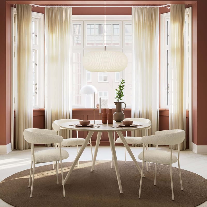 Plenti karmstol - Vit bouclé/cashmere - cashmere - Möbler - Stolar & fåtöljer - Matstol & köksstol