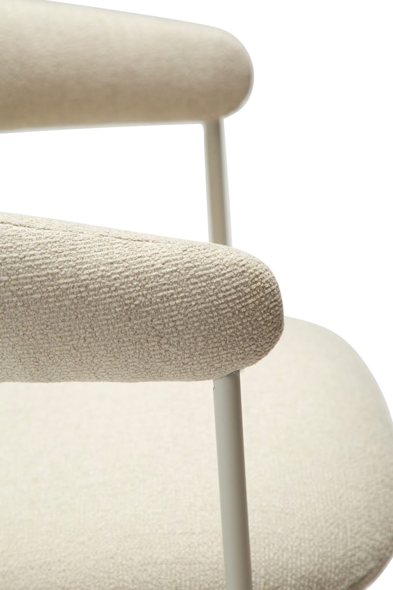 Plenti karmstol - Vit bouclé/cashmere - cashmere - Möbler - Stolar & fåtöljer - Matstol & köksstol