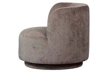 Popular Modern Rund Fåtölj i Chenille - Brun - Möbler - Stolar & fåtöljer - Fåtölj