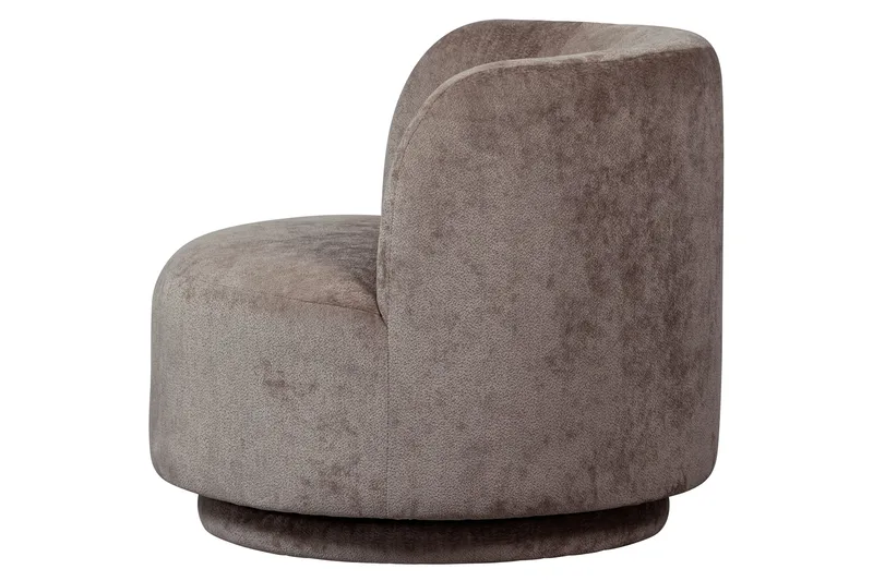 Popular Modern Rund Fåtölj i Chenille - Brun - Möbler - Stolar & fåtöljer - Fåtölj