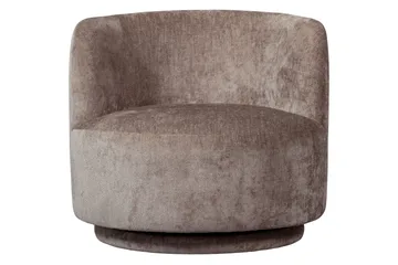 Popular Modern Rund Fåtölj i Chenille - Brun - Möbler - Stolar & fåtöljer - Fåtölj