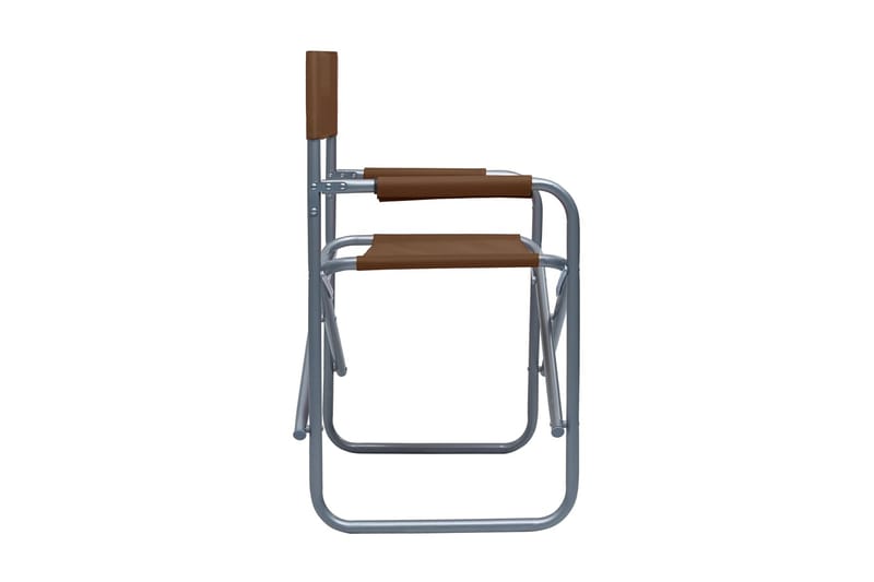 Regissörsstol 2 st stål brun - Brun - Stolar & fåtöljer