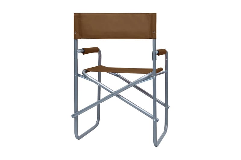 Regissörsstol 2 st stål brun - Brun - Stolar & fåtöljer