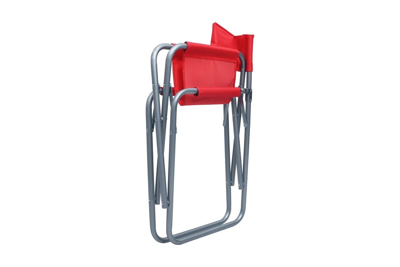 Regissörsstol 2 st stål röd - Röd - Stolar & fåtöljer