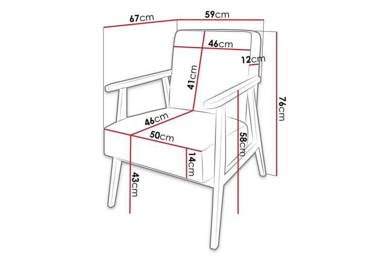 Retro Fåtölj - Grå - Möbler - Stolar & fåtöljer - Fåtölj