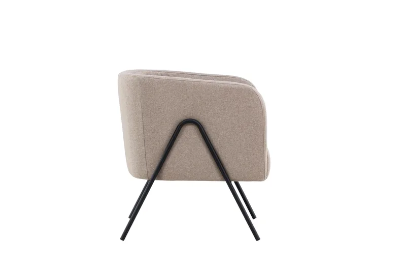 Rika Rund Fåtölj i Tyg - Beige - Möbler - Stolar & fåtöljer - Fåtölj