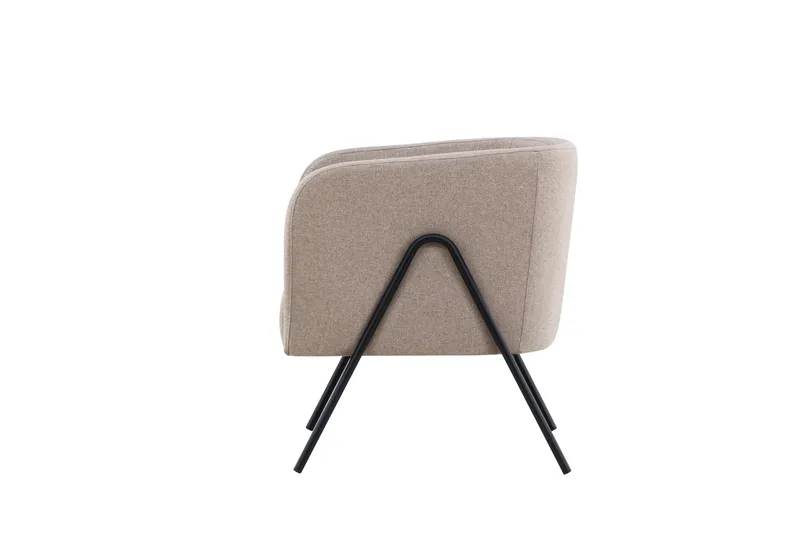 Rika Rund Fåtölj i Tyg - Beige - Möbler - Stolar & fåtöljer - Fåtölj