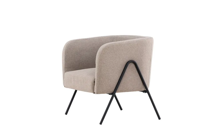 Rika Rund Fåtölj i Tyg - Beige - Möbler - Stolar & fåtöljer - Fåtölj
